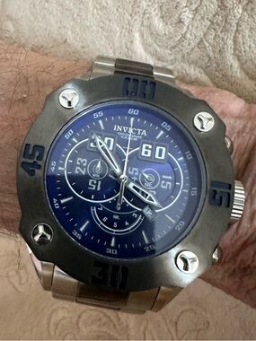 Invicta Coalition Forces 52mm Quartz Chronograph Blue Dial 200 WR Men's Watch